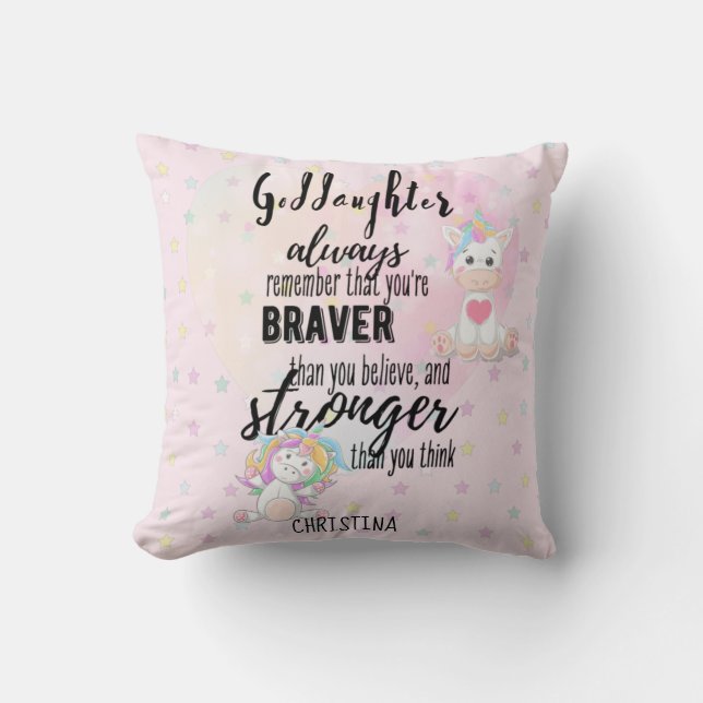 Coussin Citation Motivationnelle Dogue Dogue Unicorn Rose (Recto)