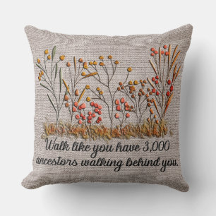 Coussin Citation Motivationnelle Florale Automne