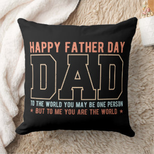 Coussin Citation Papa Tu Es Le Monde