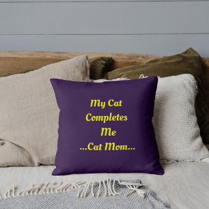 Coussin Citation pour amateur d'animaux, amis pour chats f