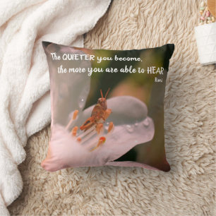 Coussin Citation Silence Inspiration Rumi  