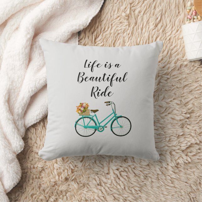 Coussin Citation vintage Bicycle Belle illustration (Couverture)