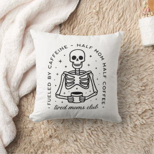 Coussin Citations de café amusantes du club des mamans fat