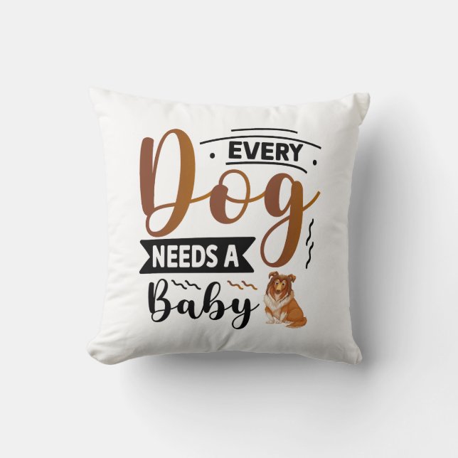 Coussin Citations de chiens pour hommes (Recto)