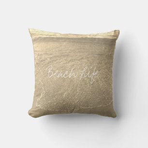 Coussin Citations de vie de plage Eau d'océan claire Art a