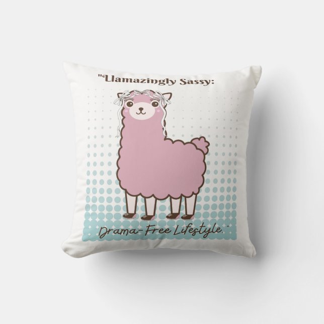 Coussin citations du llama (Recto)
