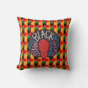 Coussin Citations du mois de l'histoire des Noirs - Reine 