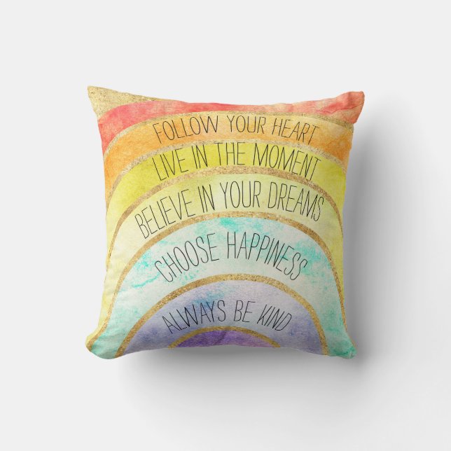 Coussin Citations Inspiration Arc-en-ciel (Recto)