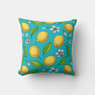 Coussin Citron bleu