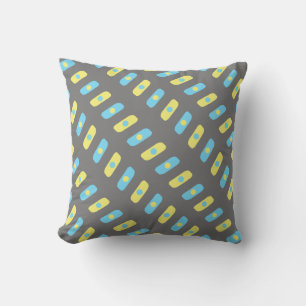 Coussin Citron bleuté