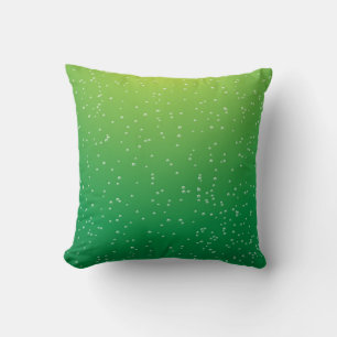 Coussin Citron Soda avec Fond d'Art à Petites Bulles