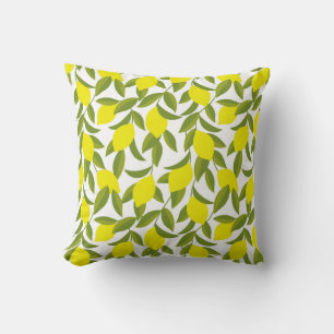 Coussin Citronnier Art : Citrus jaune Motif sans couture