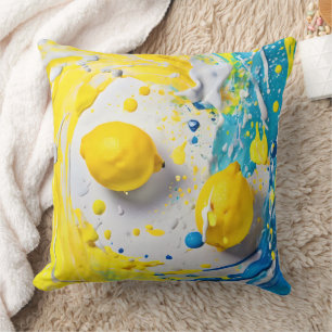 Coussin Citrons en splash