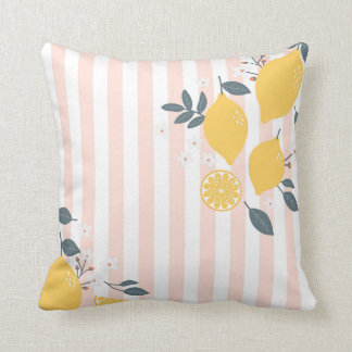 Coussin Citrons roses