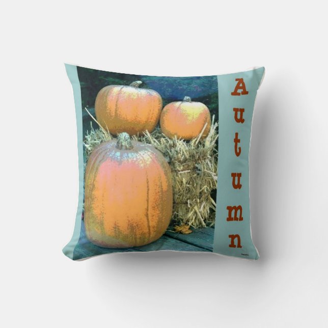 Coussin Citrouille automne (Recto)