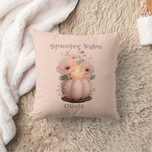 Coussin Citrouille bébé éffrayant pour filles