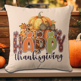 Coussin Citrouille bon thanksgiving