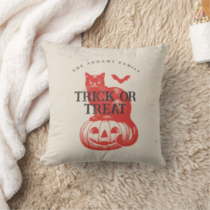 Coussin Citrouille Chauve-souris et Chat Trick or Treat Ha