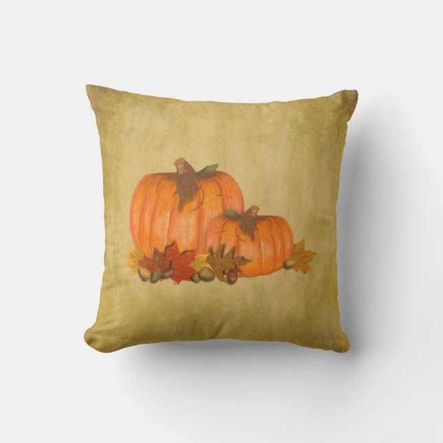 Coussin Citrouille d'automne (Recto)
