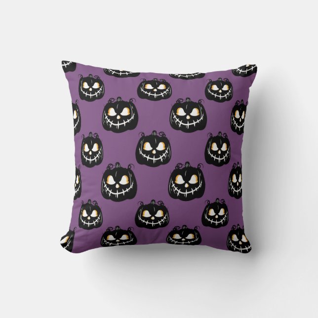 Coussin Citrouille d'Halloween (Recto)