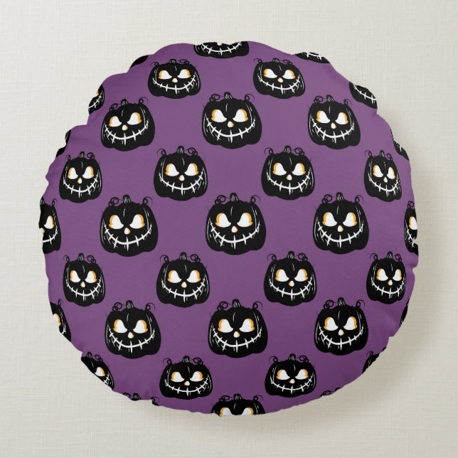 Coussin Citrouille d'Halloween (Devant)