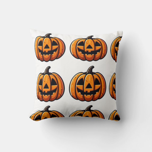 Coussin Citrouille d'Halloween (Recto)