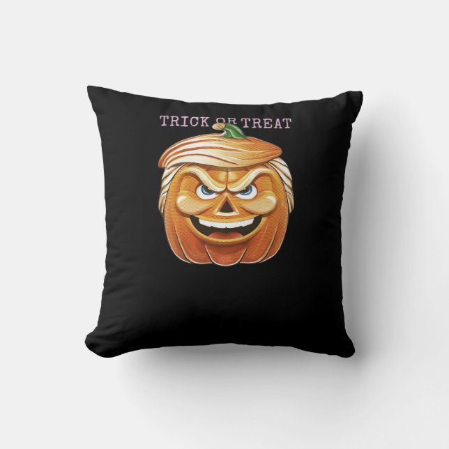 Coussin Citrouille Donald, Funny Halloween Classic effraya (Recto)