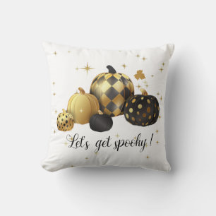 Coussin Citrouille dorée, Halloween effrayant