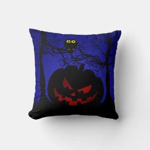 Coussin Citrouille effrayant Halloween décoratif