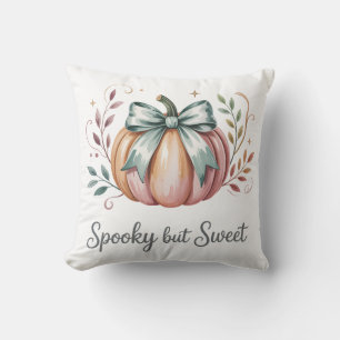 Coussin Citrouille éffrayant mais doux Pastel