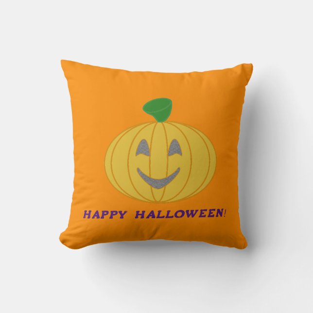 Coussin Citrouille orange (Recto)