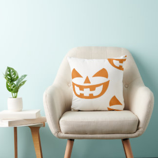 Coussin Citrouille Vampire souriant, Halloween drôle