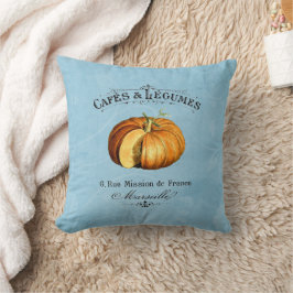 Coussin Citrouille Veggie Veggie Vintage bleu