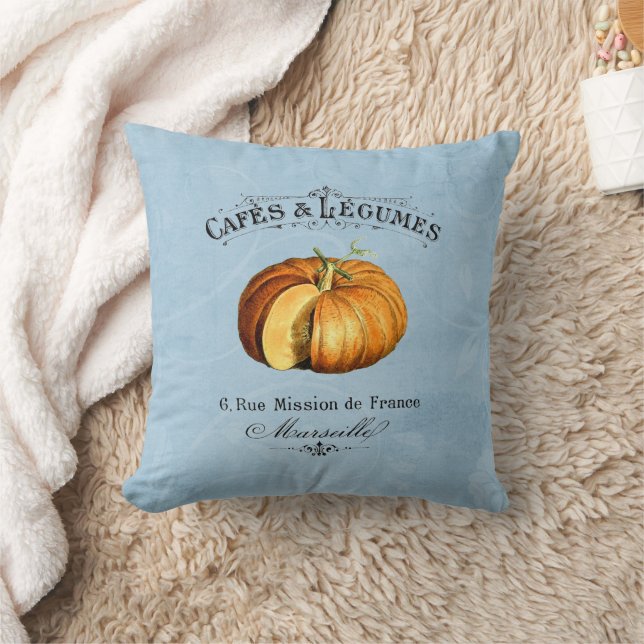 Coussin Citrouille Veggie Veggie Vintage bleu (Couverture)