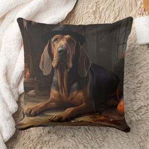 Coussin Citrouilles de limier d'Halloween effrayant
