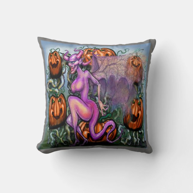 Coussin Citrouilles démon (Recto)