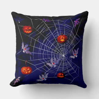 Coussin Citrouilles et chauves-souris