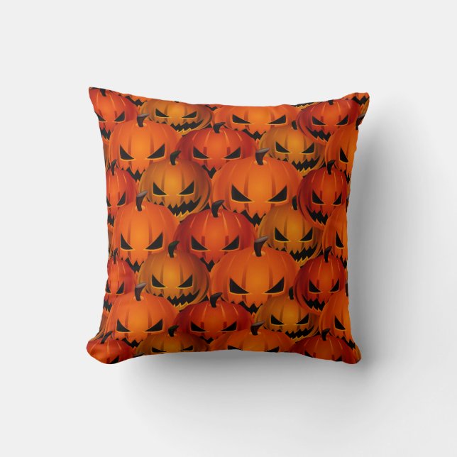 Coussin Citrouilles Halloween Jetez L'Oreiller (Recto)