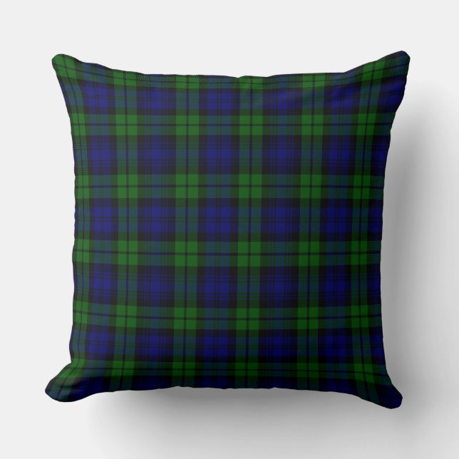 Coussin Clan de Campbell de tartan de Blackwatch (Recto)