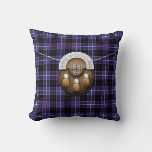 Coussin Clan Dunlap Tartan Et Sporran