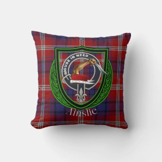 Coussin Clan écossais Ainslie Tartan Crest