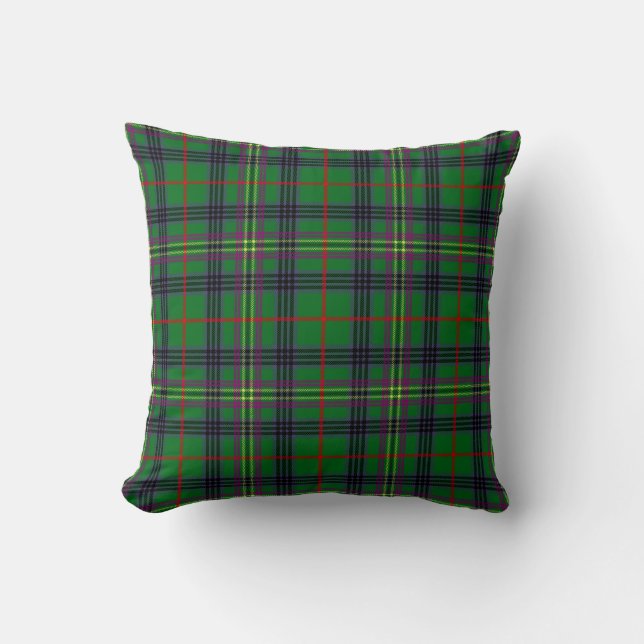 Coussin Clan écossais Kennedy Tartan Plaid (Recto)
