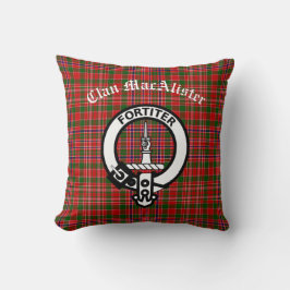 Coussin Clan MacAlister Crest Badge & Tartan