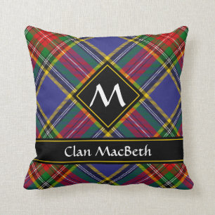 Coussin Clan MacBeth Tartan Throw Pillow