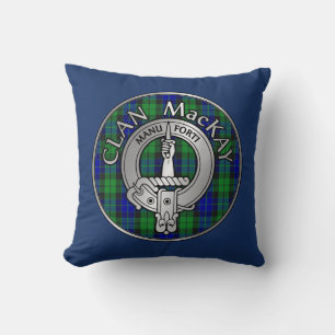 Coussin Clan MacKay Crest & Tartan