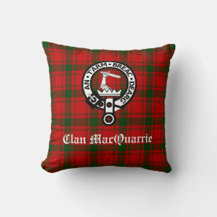 Coussin Clan MacQuarrie Tartan et Crest