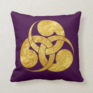 Coussin Clan samouraï japonais de lundi de têtard en or
