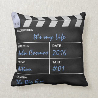 Coussin Clapboard cinéma "C'est ma vie"