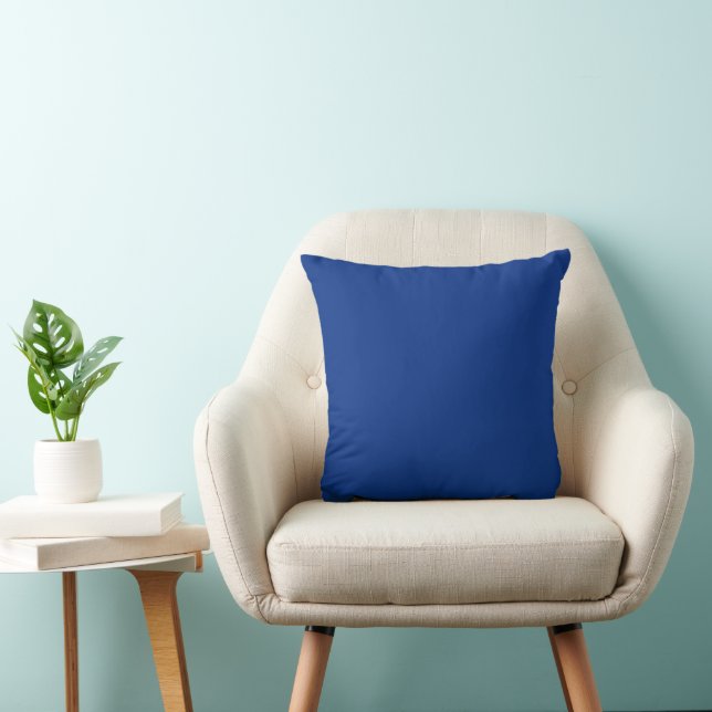 Coussin Classic Cobalt Blue Throw Pillow (Chaise)