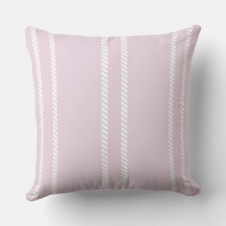 Coussin Classic Pale Mauve/Pink with Stripes Throw Pillow